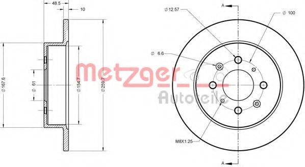 METZGER 6110400 гальмівний диск