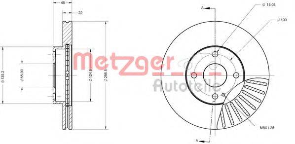 METZGER 6110505 гальмівний диск