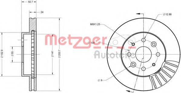 METZGER 6110538 гальмівний диск