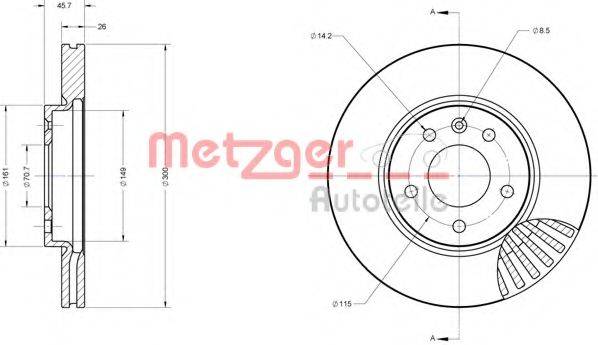 METZGER 6110583 гальмівний диск