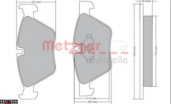 METZGER 1170078 Комплект гальмівних колодок, дискове гальмо