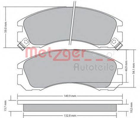 METZGER 1170135 Комплект гальмівних колодок, дискове гальмо