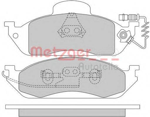 METZGER 1170281 Комплект гальмівних колодок, дискове гальмо