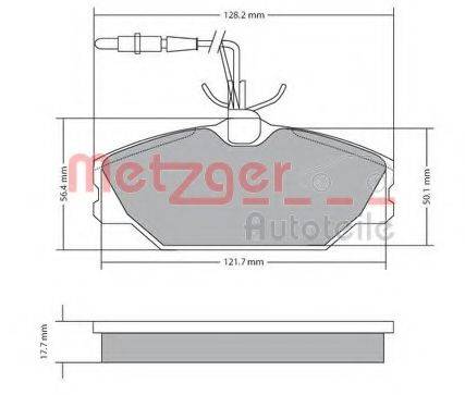 METZGER 1170301 Комплект гальмівних колодок, дискове гальмо