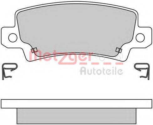 METZGER 1170304 Комплект гальмівних колодок, дискове гальмо