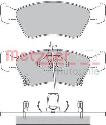 METZGER 1170401 Комплект гальмівних колодок, дискове гальмо