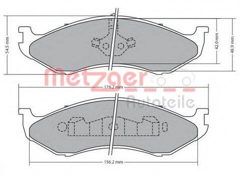 METZGER 1170452 Комплект гальмівних колодок, дискове гальмо