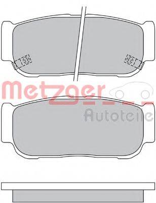 METZGER 1170557 Комплект гальмівних колодок, дискове гальмо