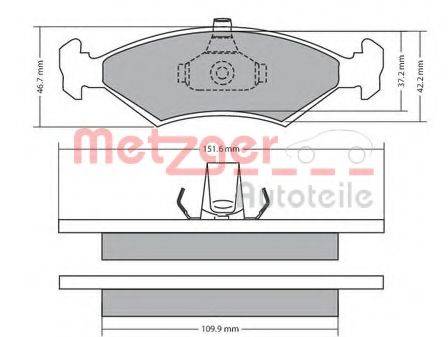 METZGER 1170568 Комплект гальмівних колодок, дискове гальмо