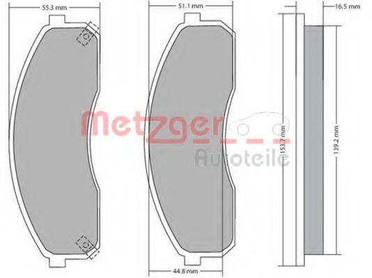 METZGER 1170670 Комплект гальмівних колодок, дискове гальмо