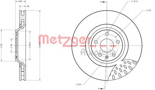 METZGER 6110631 гальмівний диск