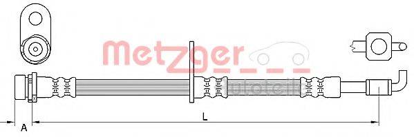 METZGER 4111332 Гальмівний шланг