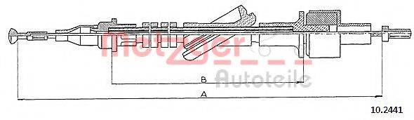 METZGER 102441 Трос, управління зчепленням