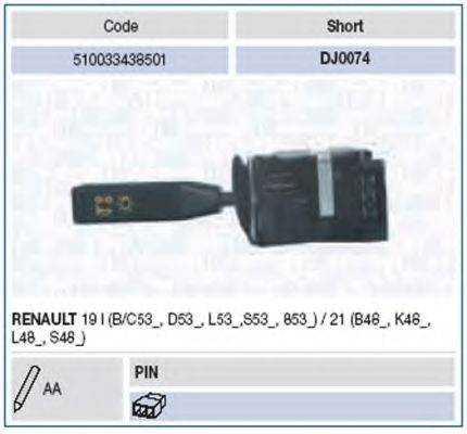 MAGNETI MARELLI 510033438501 Вимикач на колонці кермового керування