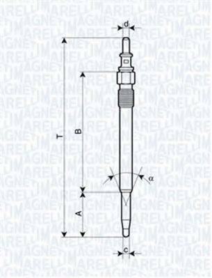 MAGNETI MARELLI 062900052304 Свічка розжарювання