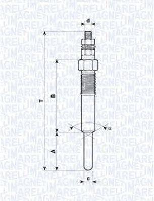 MAGNETI MARELLI 062583101304 Свічка розжарювання