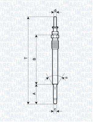 MAGNETI MARELLI 062900025304 Свічка розжарювання