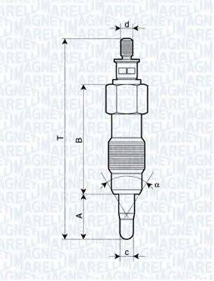 MAGNETI MARELLI 062900073304 Свічка розжарювання