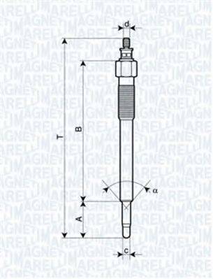 MAGNETI MARELLI 062900075304 Свічка розжарювання