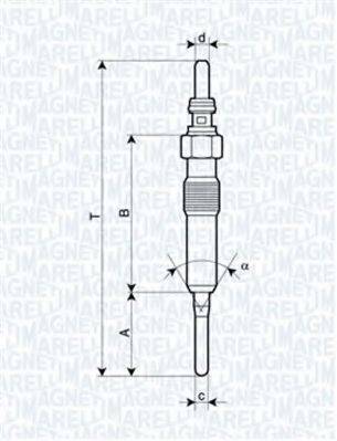 MAGNETI MARELLI 062900087304 Свічка розжарювання