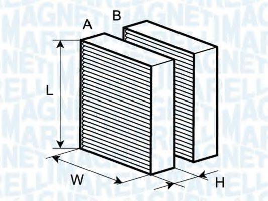 MAGNETI MARELLI 350203062640 Фільтр, повітря у внутрішньому просторі