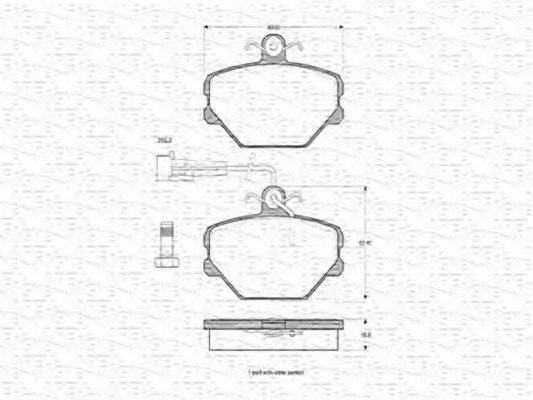 MAGNETI MARELLI 363702160184 Комплект гальмівних колодок, дискове гальмо