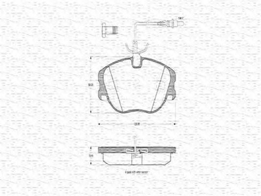 MAGNETI MARELLI 363702160310 Комплект гальмівних колодок, дискове гальмо