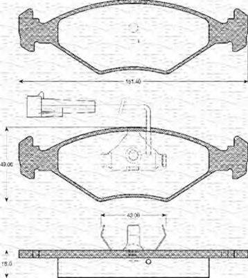 MAGNETI MARELLI 363702160324 Комплект гальмівних колодок, дискове гальмо