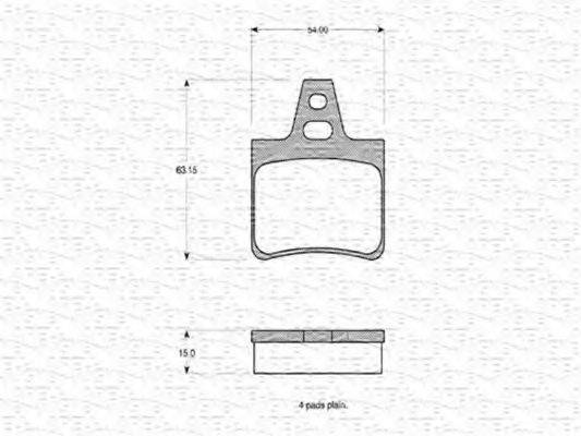 MAGNETI MARELLI 363702160329 Комплект гальмівних колодок, дискове гальмо