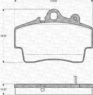 MAGNETI MARELLI 363702160380 Комплект гальмівних колодок, дискове гальмо