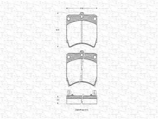 MAGNETI MARELLI 363702160521 Комплект гальмівних колодок, дискове гальмо