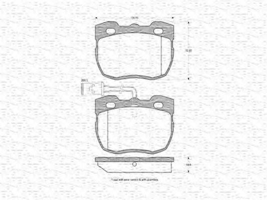 MAGNETI MARELLI 363702160558 Комплект гальмівних колодок, дискове гальмо