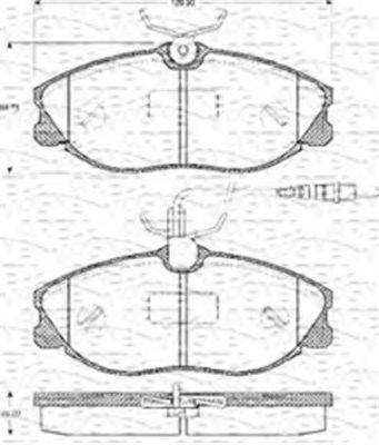 MAGNETI MARELLI 363702161067 Комплект гальмівних колодок, дискове гальмо