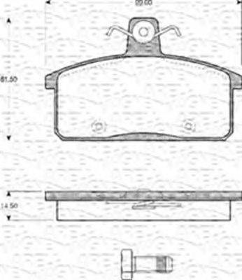 MAGNETI MARELLI 363702161137 Комплект гальмівних колодок, дискове гальмо