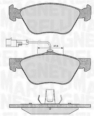 MAGNETI MARELLI 363916060101 Комплект гальмівних колодок, дискове гальмо