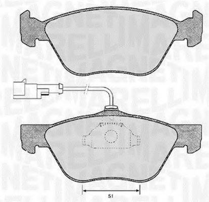 MAGNETI MARELLI 363916060118 Комплект гальмівних колодок, дискове гальмо