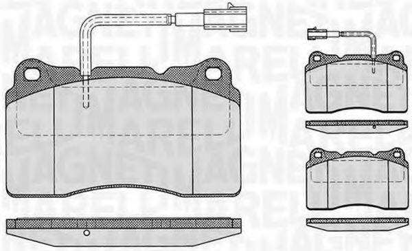 MAGNETI MARELLI 363916060121 Комплект гальмівних колодок, дискове гальмо