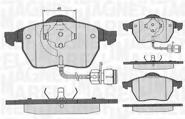 MAGNETI MARELLI 363916060130 Комплект гальмівних колодок, дискове гальмо