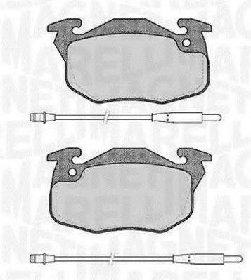 MAGNETI MARELLI 363916060168 Комплект гальмівних колодок, дискове гальмо