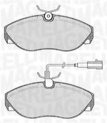 MAGNETI MARELLI 363916060183 Комплект гальмівних колодок, дискове гальмо