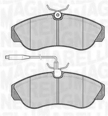 MAGNETI MARELLI 363916060184 Комплект гальмівних колодок, дискове гальмо