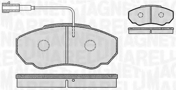 MAGNETI MARELLI 363916060186 Комплект гальмівних колодок, дискове гальмо