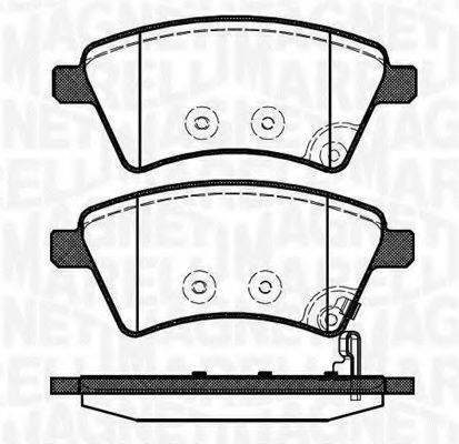 MAGNETI MARELLI 363916060241 Комплект гальмівних колодок, дискове гальмо