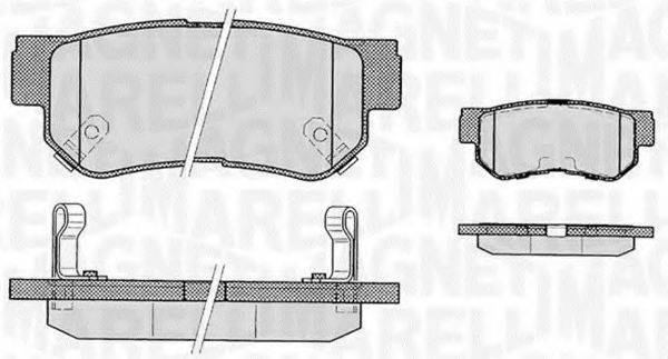 MAGNETI MARELLI 363916060278 Комплект гальмівних колодок, дискове гальмо