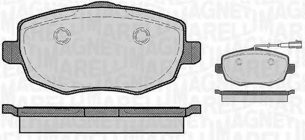 MAGNETI MARELLI 363916060290 Комплект гальмівних колодок, дискове гальмо