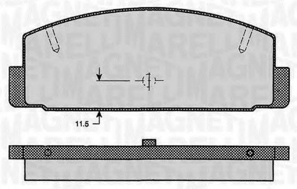 MAGNETI MARELLI 363916060294 Комплект гальмівних колодок, дискове гальмо