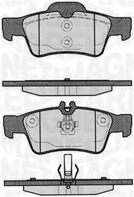 MAGNETI MARELLI 363916060316 Комплект гальмівних колодок, дискове гальмо