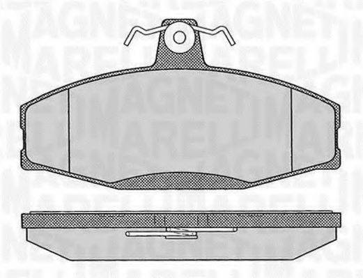 MAGNETI MARELLI 363916060397 Комплект гальмівних колодок, дискове гальмо