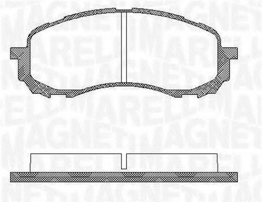 MAGNETI MARELLI 363916060400 Комплект гальмівних колодок, дискове гальмо