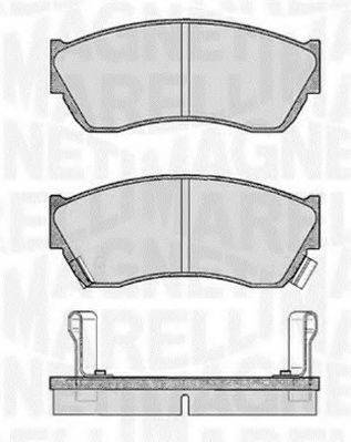 MAGNETI MARELLI 363916060491 Комплект гальмівних колодок, дискове гальмо